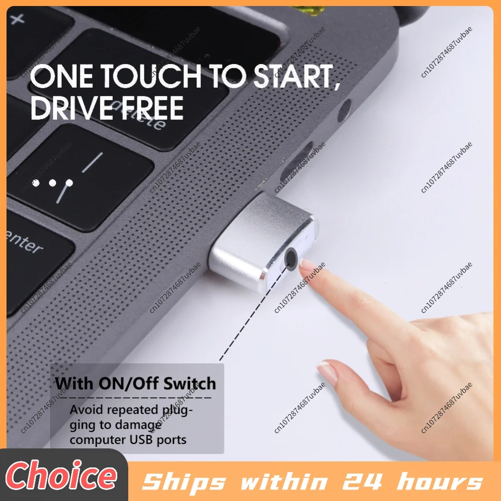 Mini Mouse Mover Jiggler Plug and Play USB Automatic Move Cursor Keeps Awake Indicator Light Aluminum Alloy Housing for Computer