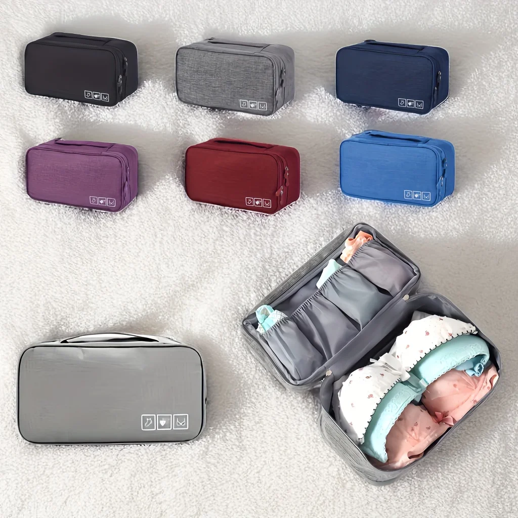 Portable Travel  Bag, Underwear Lingerie Bra Organizer, Packing Cube For Luggage Suitcase