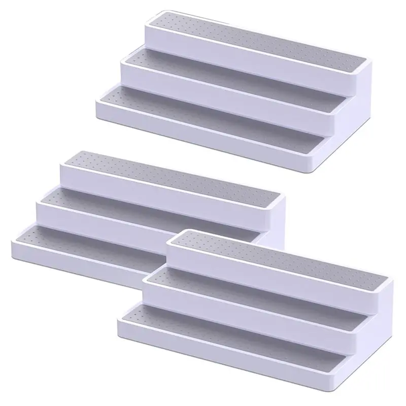 

F-T For Cabinet Mounted 3Pcs 3-Tier Spice Rack Organizer With Non-Skid Surface, For Kitchen Pantry Storage Solution