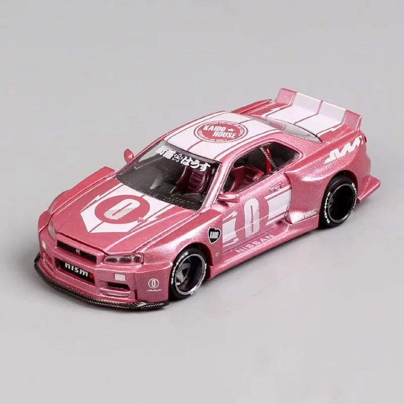 1:64 Nissan Skyline GT-R(R34) Alloy Simulation Model, Children's Collection of Decorative Toys, Holiday Gifts for Children.