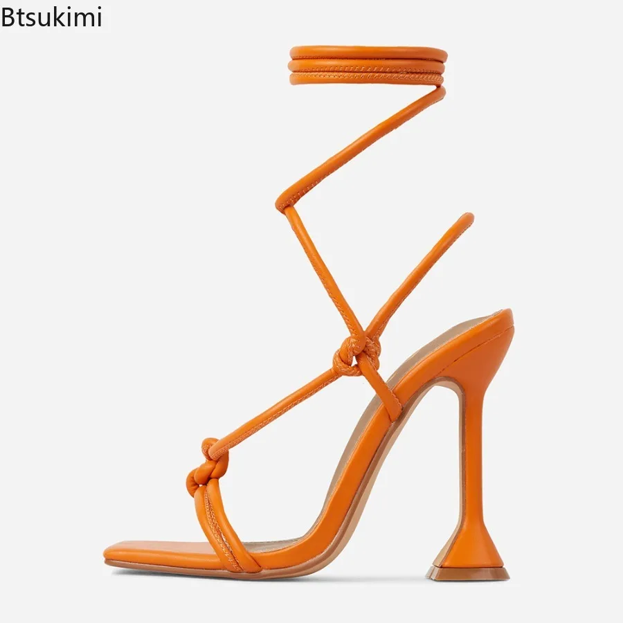 

New 2025 Summer Sandals Women's Ankle Strap Woman Sandals Thin High Heels Female Gladiator Shoes Sexy Pumps Party Shoes Ladies