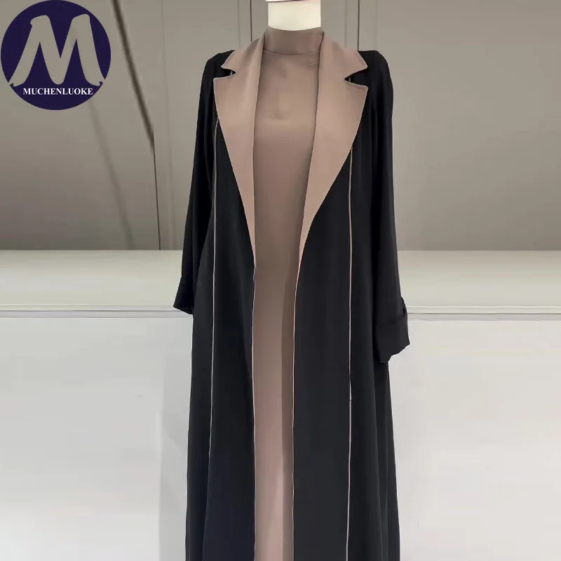 

Женский плащ, осень-зима, новый элегантный длинный плащ с лацканами, два цвета, модный повседневный свободный теплый женский плащ