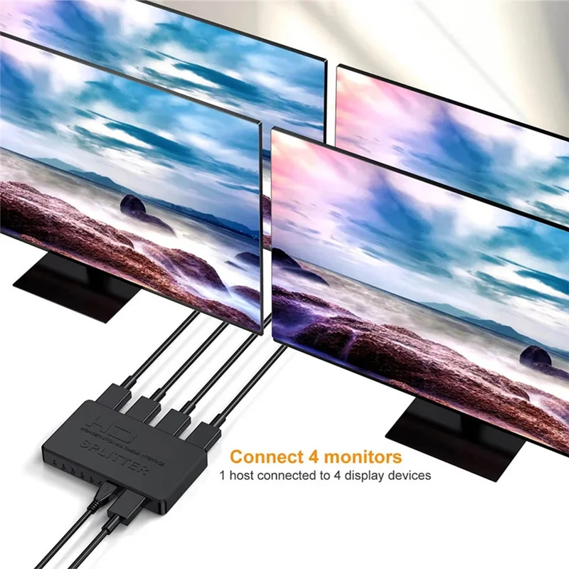 

ABGB-4K-совместимый разветвитель 1X4 1X4 видеоразветвитель HDTV разветвитель аудио синхронизация для ТВ-приборов HDTV DVD монитор для ноутбука