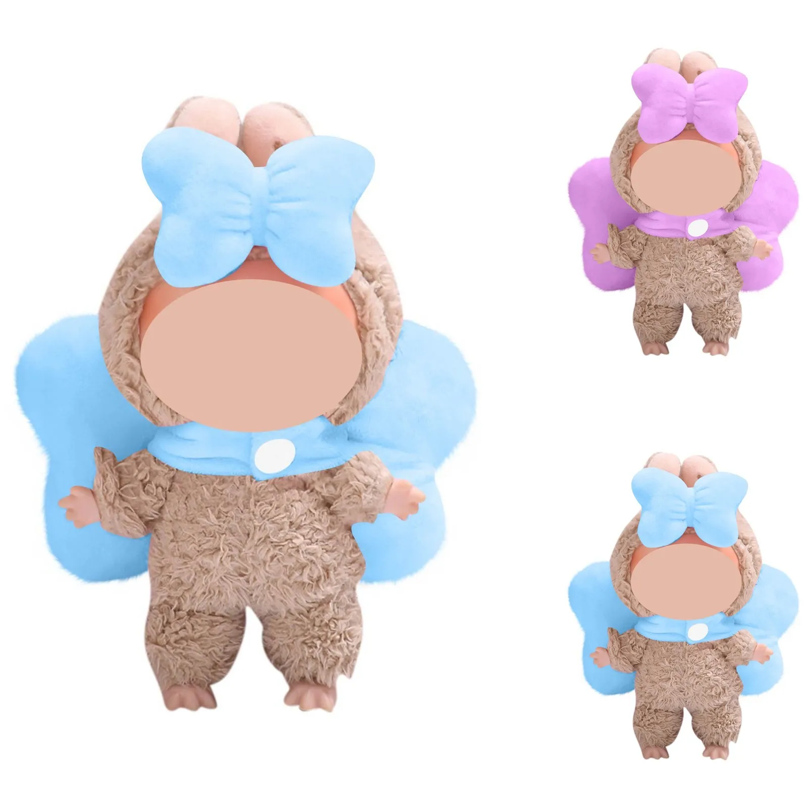 

Doll Clothes For Labubu V1 V2 V3 Doll Plush Idol Doll Angel Bowknot Decoration Dolls Accessories Diy Toy Sitting Party Fans Gift