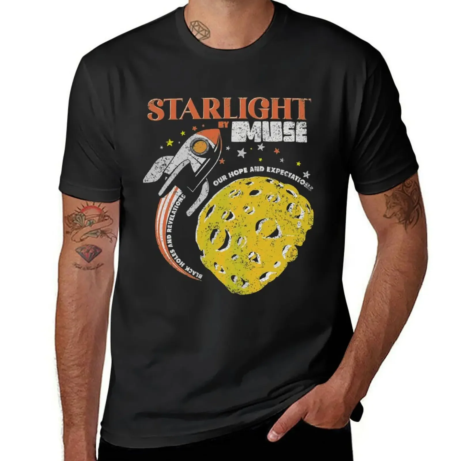 

Muse Starlight Classic T-Shir T-Shirt korean fashion graphic t shirt vintage Men's cotton t-shirt