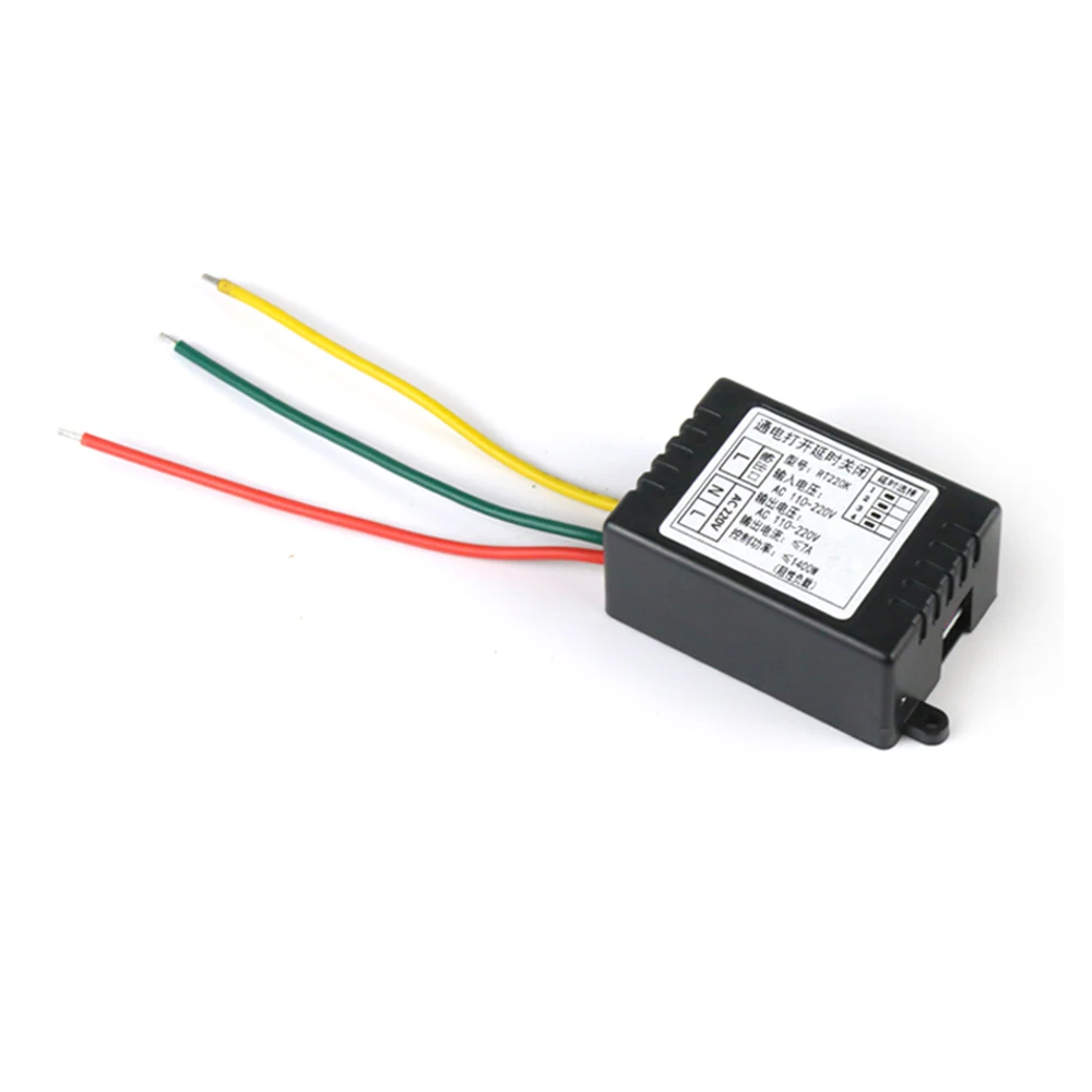 

AC 100V-220V Power-ON Delay Relay Switch 7A Voltage Output 1-180Min Time Adjustable Disconnect Delay Controller Relay Module