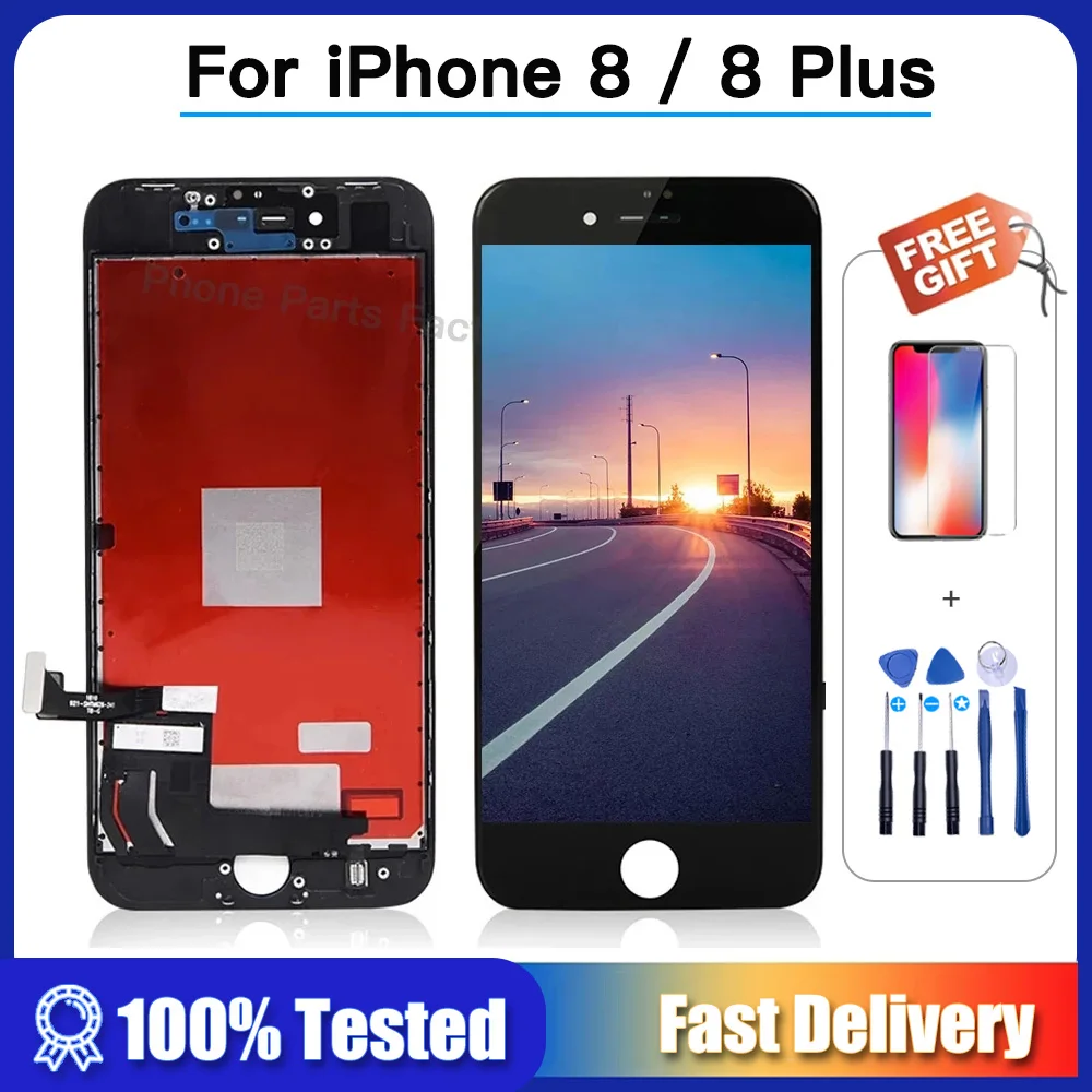 Grade AAAA OEM LCD Display For iPhone 8 plus 8p Screen Digitizer 3D Touch Assembly Replacement LCD 100% test work with free Gift