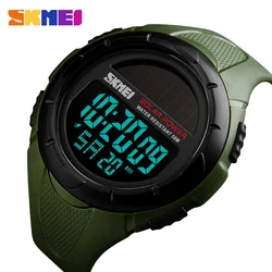 SKMEI Sport Digital Mens Wristwatches Men Luminous Watches Solar For Power Enviormentally Alarm Male Clock reloj hombre 1405