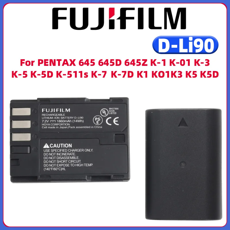 Original D-Li90 D Li90 DLi90 Li-ion Battery for PENTAX 645 645D 645Z K-1 K-01 K-3 K-5 K-5D K-5IIs K-7 K-7D K1 K01 K3 K5 K5D II 2