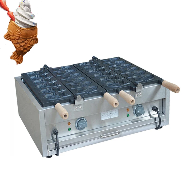 Commercial  Temperature Control Stainless Steel Taiyaki Making Machine/Fish Shape Waffle/Taiyaki Maker 110V/220V