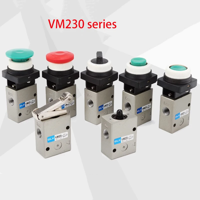 VM230 Series Mechanical Valve VM230-02/00/01/30/32/33/34 Two Position Three-Way Button Roller SMC Type Knob