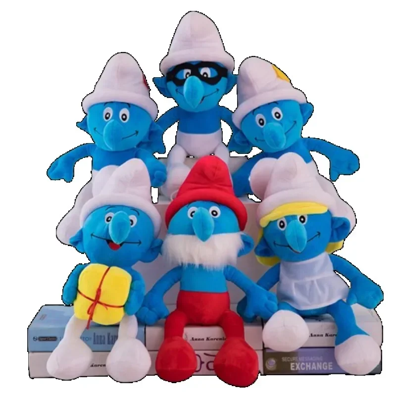 6 stijlen/35 cm Cartoon Smurfs Pop Smurfs Cartoon Model Actiefiguren Films Randapparatuur Kamer Decoraties Kinderen Verjaardagscadeau