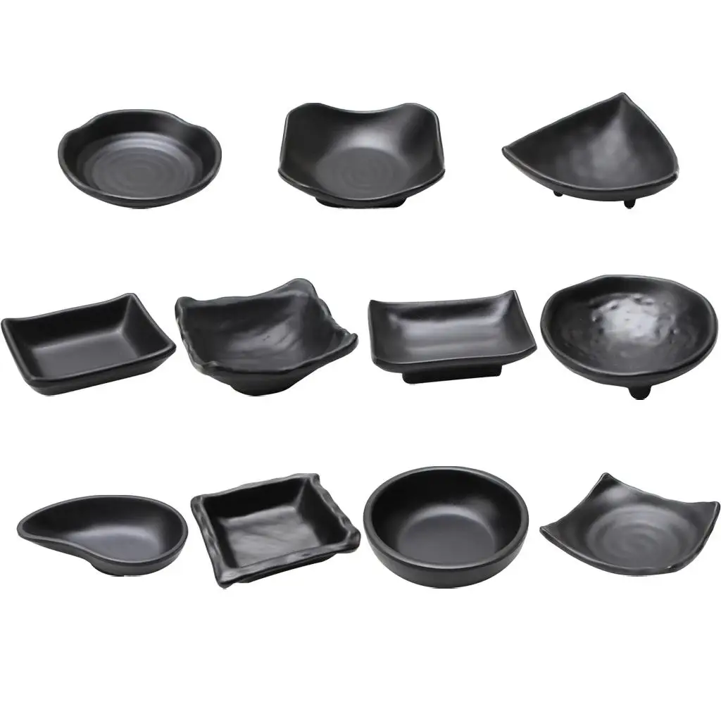 Japanese Sushi Dipping Bowl Versatile Melamine Dessert Tray Fancy Disposable Plates for Party Snacks