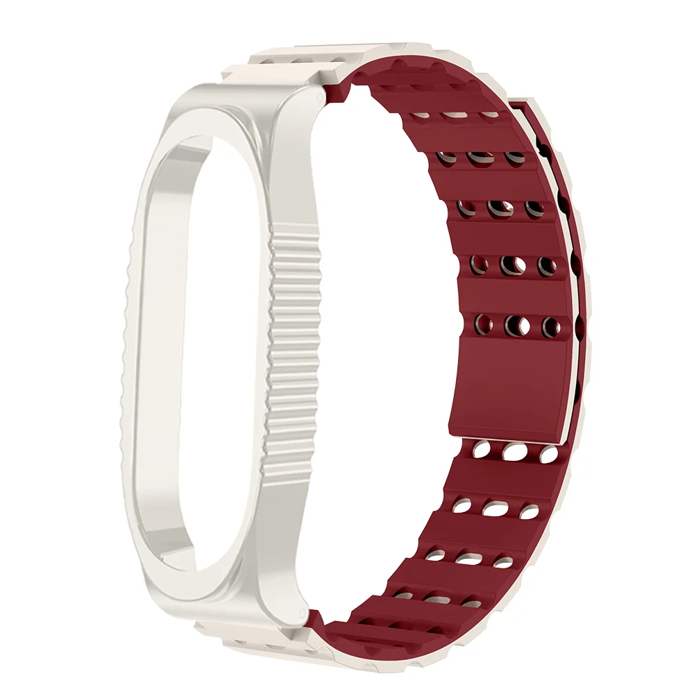 

Quick Release Magnetic Strap + Case For Xiaomi Mi Band 5 4 3 Bracelet Breathable Air Hole Skin-friendly Sport Silicone Loop Band