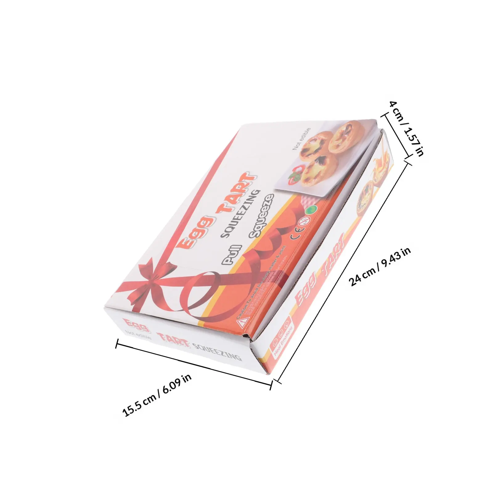 6Pcs Squishy Egg Tart Simulation Food Realistic Squeeze Plaything for Kid Party Favors Classroom Stress Relief Bulk Goodie Bag