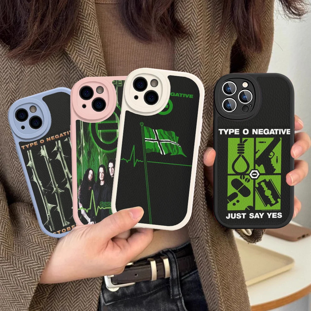 Rock Band T-T-Type O N-Negative Music Phone Case Hard Leather For iPhone 16 15 14 13 12 Mini 11 14 Pro Max Xs X Xr 7 8 Plus