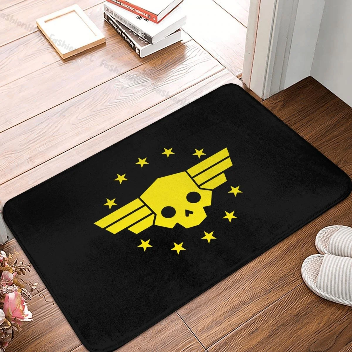 Helldivers II Games Bath Mat Helldivers 2 Fan Icon Doormat Kitchen Carpet Outdoor Rug Home Decoration