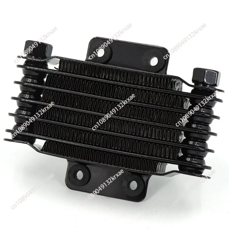 High quality general purpose black locomotive motorcycle modified oil cooler 190mm6 row M10/M12 * 1.25