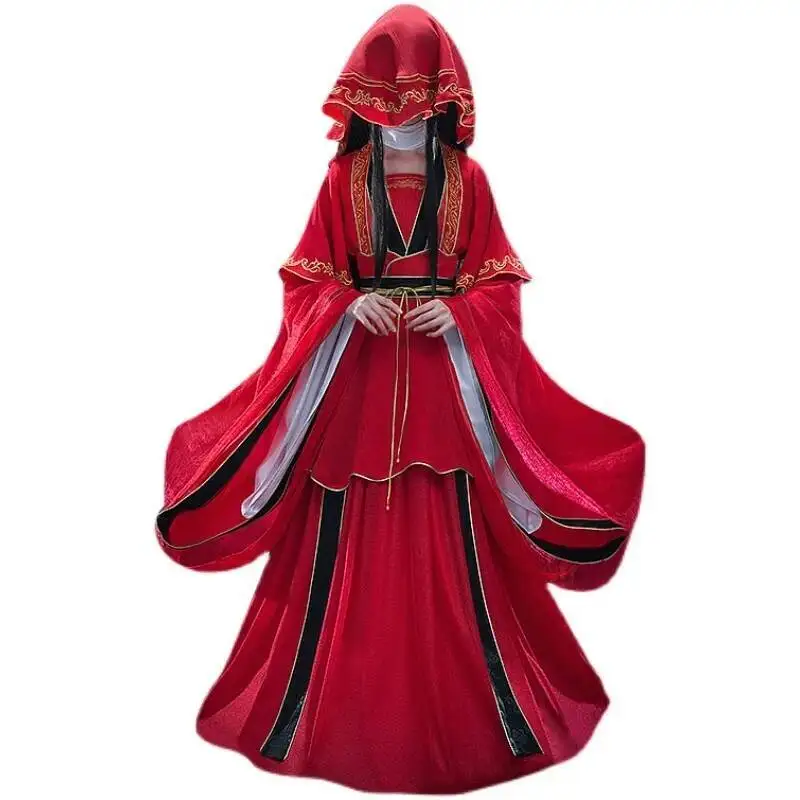 TianGuanCiFu Heaven Officials Blessing TGCF XieLian Cosplay Costume HanFu Style Cosplay Red Bridal Dress Xifu Wedding Clothing view 5