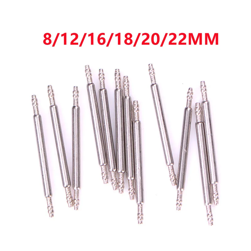 10Pcs Watch Band Spring Bars Strap Link Pins Repair Watchmaker Tools 8mm 12mm 16mm 18mm 20mm 22mm