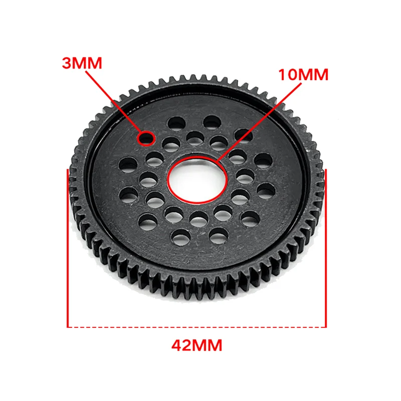 Metal Spur Gear for TAMIYA 51423 Metal Large Tooth Gear 06M/68T Routine Maintenance Part XV01/FF04