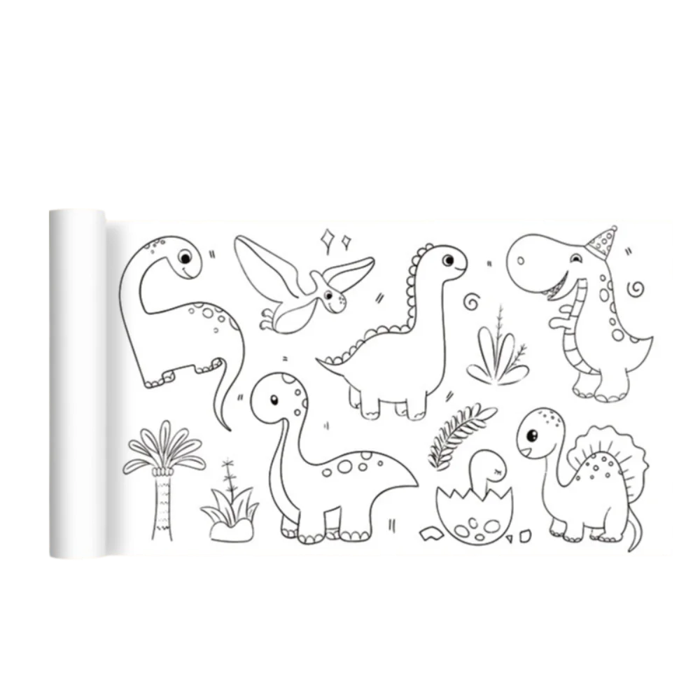 Handmade 3 Meters Painting Graffiti Scroll Color Filling Paper-cut Art Drawing Roll Home Craft DIY Coloring Paper
