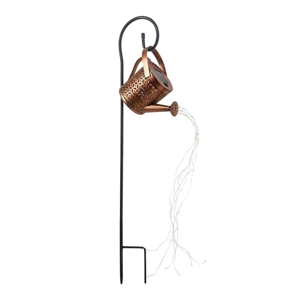 Lampu Hias Taman Bentuk Bintang dari Besi Tempa Berongga, Lampu Peri Tenaga Surya, Dekorasi Taman, Lampu & Hiasan Halaman Rumput