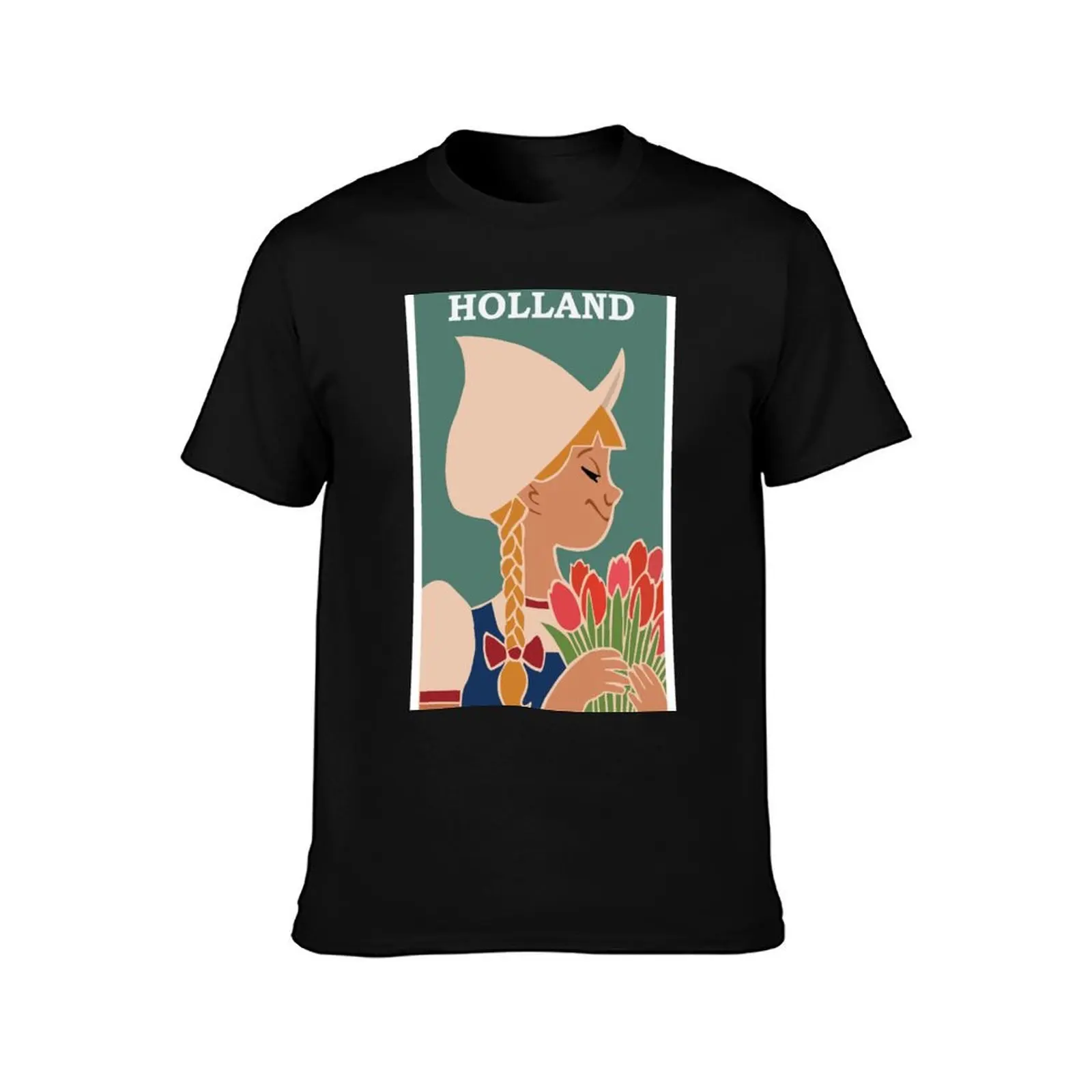 Netherlands vintage travel poster T-Shirt Sun Protective Outdoor Tee Top T-Shirt