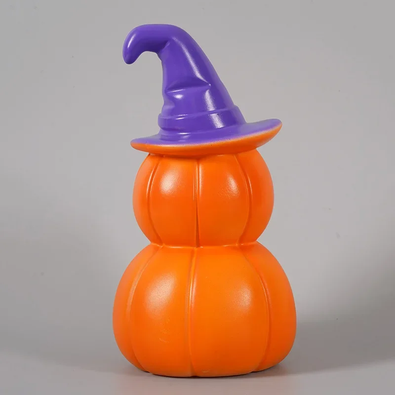Halloween Glowing Ghost Pumpkin Figurine Battery Operated LED Night Light Tabletop Decor Party Decoration & Atmosphere Lamp