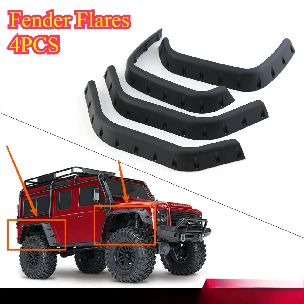 RC Crawler Upgrade Parts Plastic Fender Flares #8017 For TRAXXAS TRX4 1/10 Scale custom size Hobby Replacement Mod Accessories