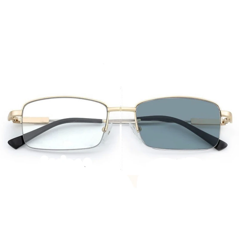Speicher Titan Photochrome Multifokus Lesebrille Männer Frauen 2024 Progressive Anti-Blue Ray Halbrand Presbyopie Brillen – Detail 10