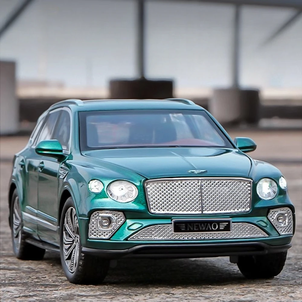 

Масштаб 1:24, модель автомобиля Bentayga, игрушечный сплав, литой под давлением внедорожник, двери, открытый звук, свет, откат, миниатюрные модели, автомобиль для мальчиков, подарки