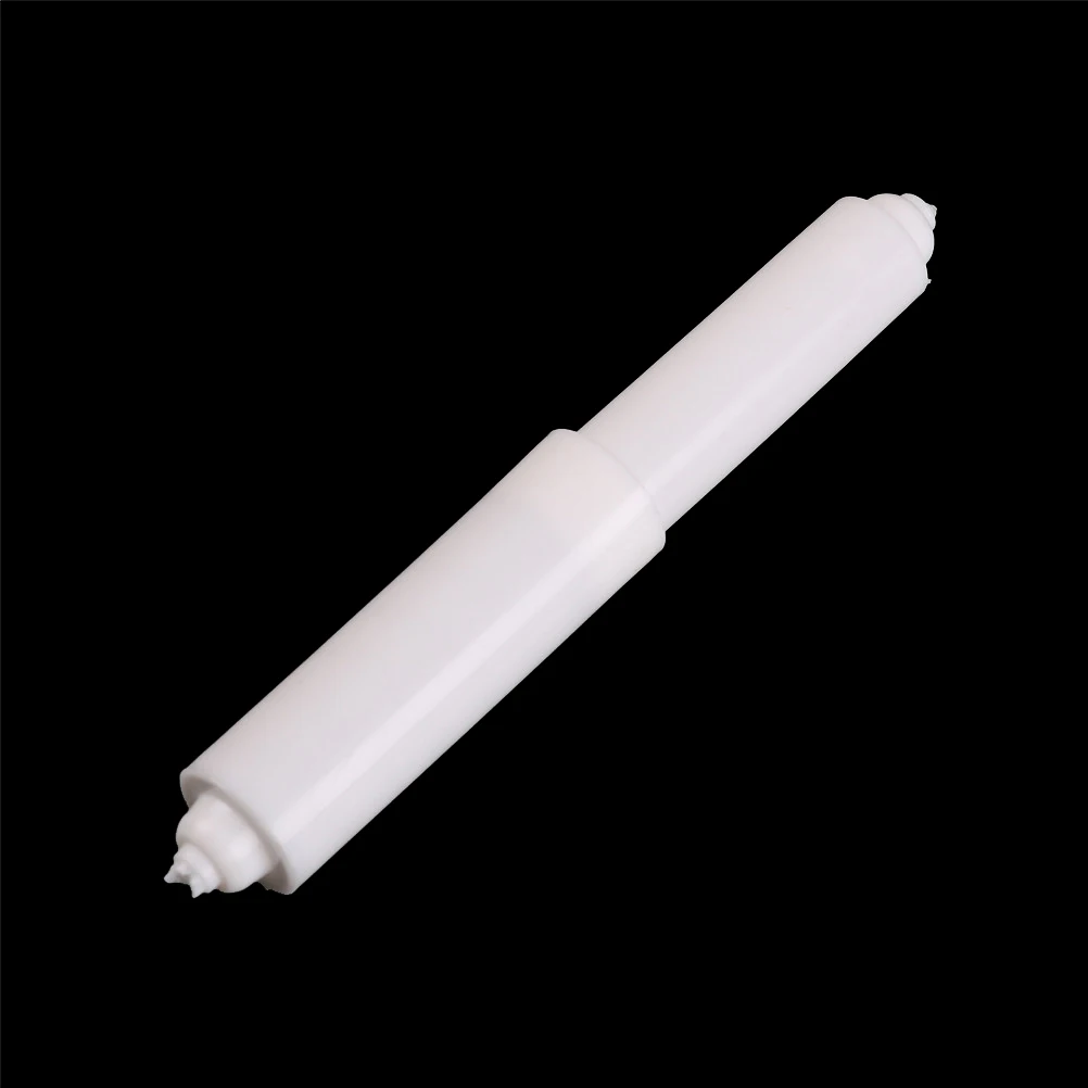 1X White Retractable Plastic Insert Toilet Tissue Paper Holder Roller Holder Replacement Spring Loaded For Bathroom Accessories