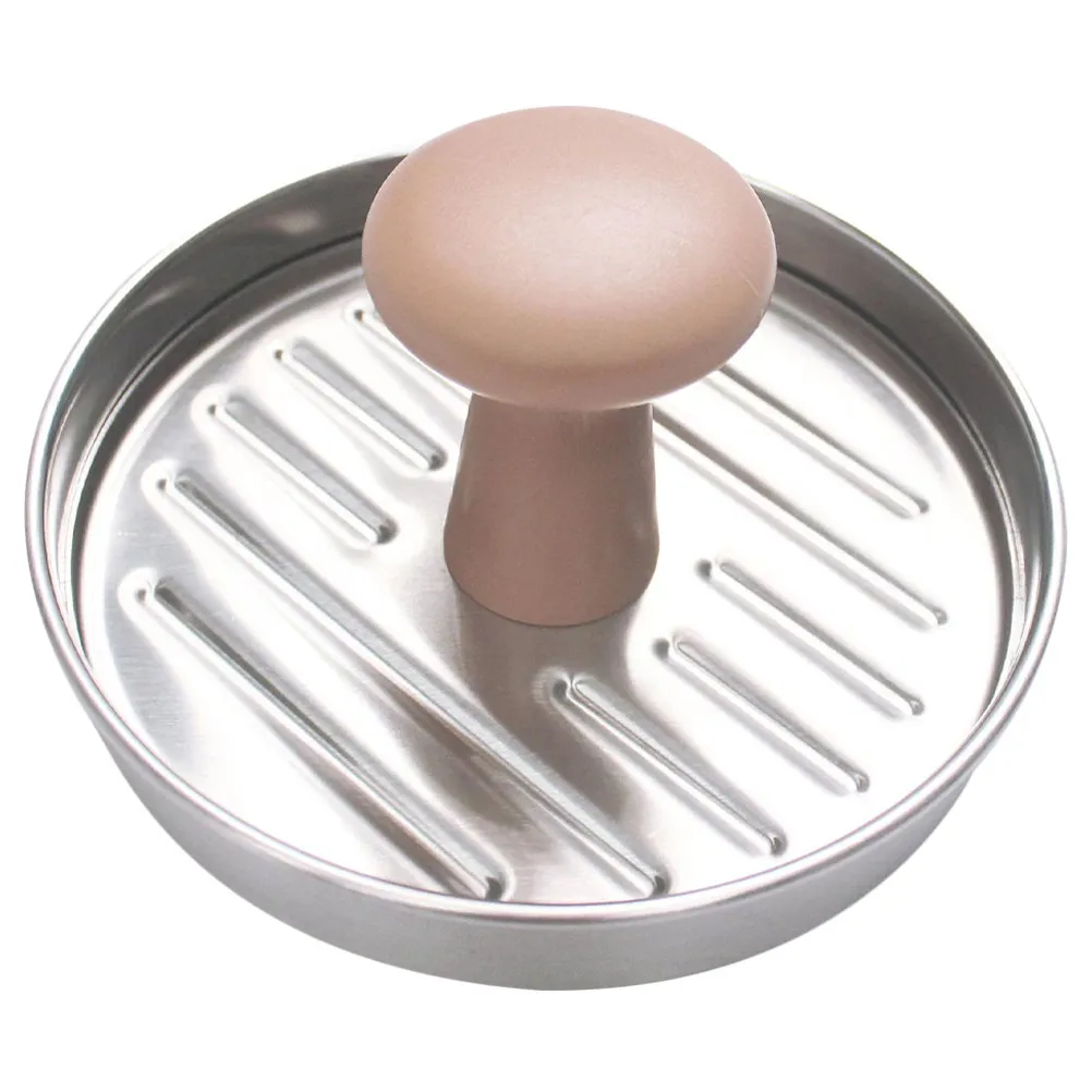 Premium Stainless Steel Burger Patty Maker Round Mold with Smooth Edges Non Stick Surface Fast Even Patty Forming Kitchen