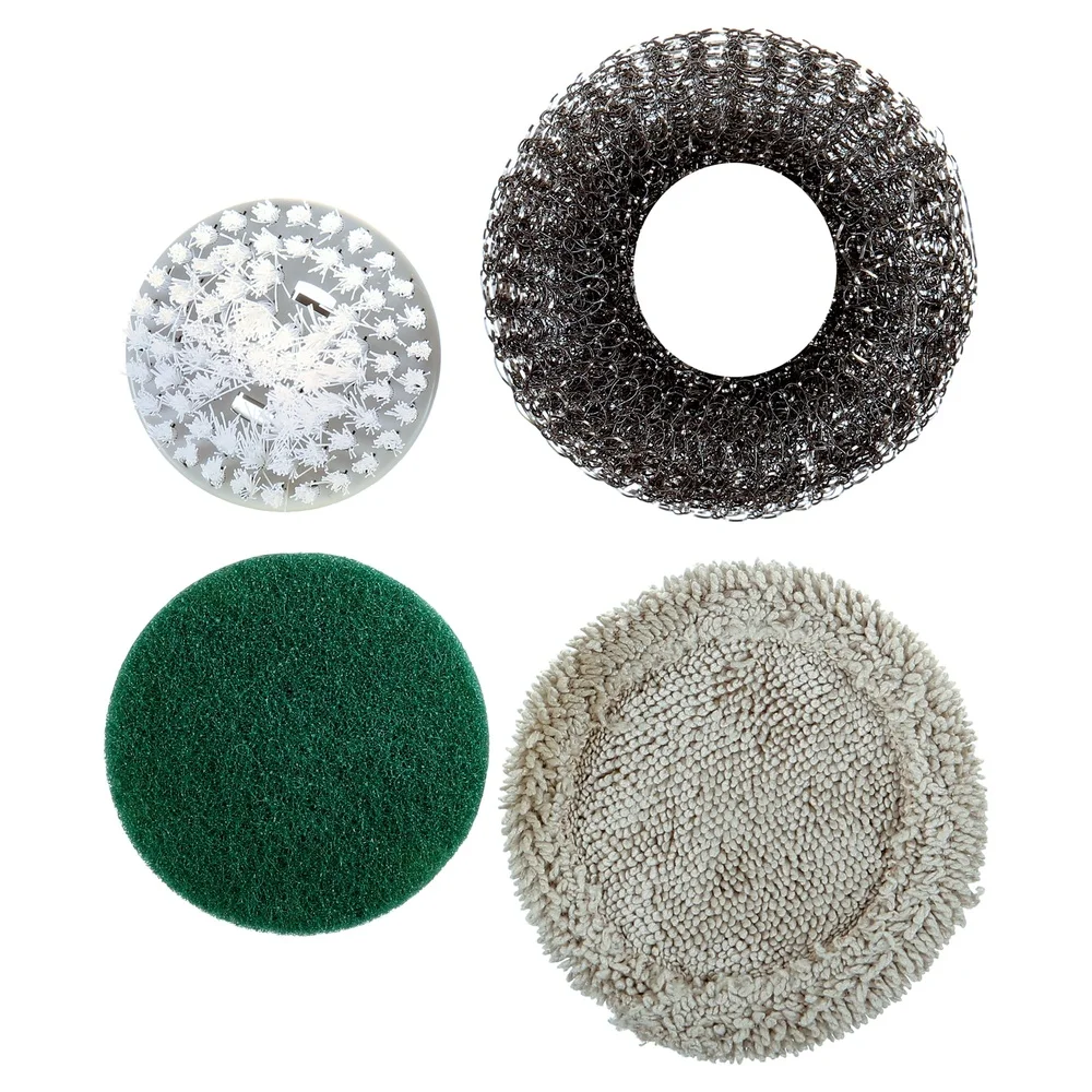 コードレス充電式パワースクラバー、複数のブラシヘッド付き、タイル目地のディープクリーニング、バスルーム、キッチン、屋外使用