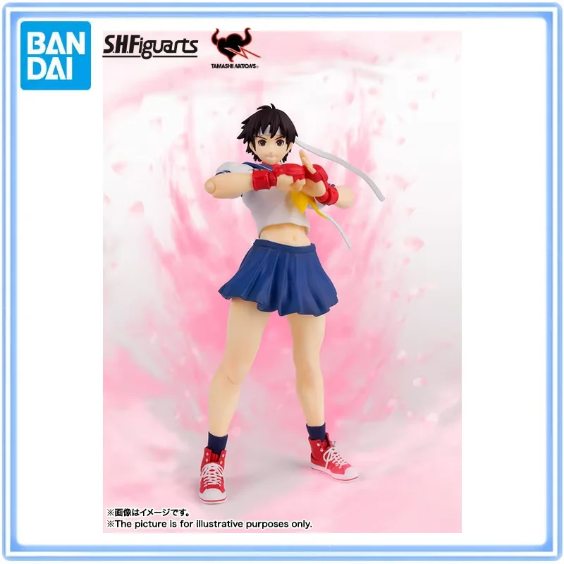 

Bandai Original S.H.Figuarts Street Fighter V Sakura Kasugano NO.08 Action Figures Active Joints Collectible Model Gift