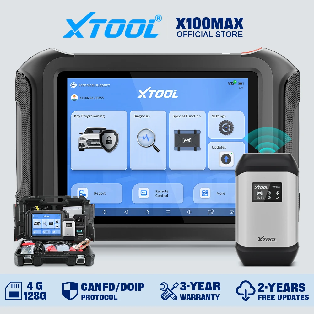 XTOOL X100 MAX Key Programmer With KC501 All Key Lost Car Diagnostic Tool 42+ Reset ECU Coding Update of X100 PAD3 Elite