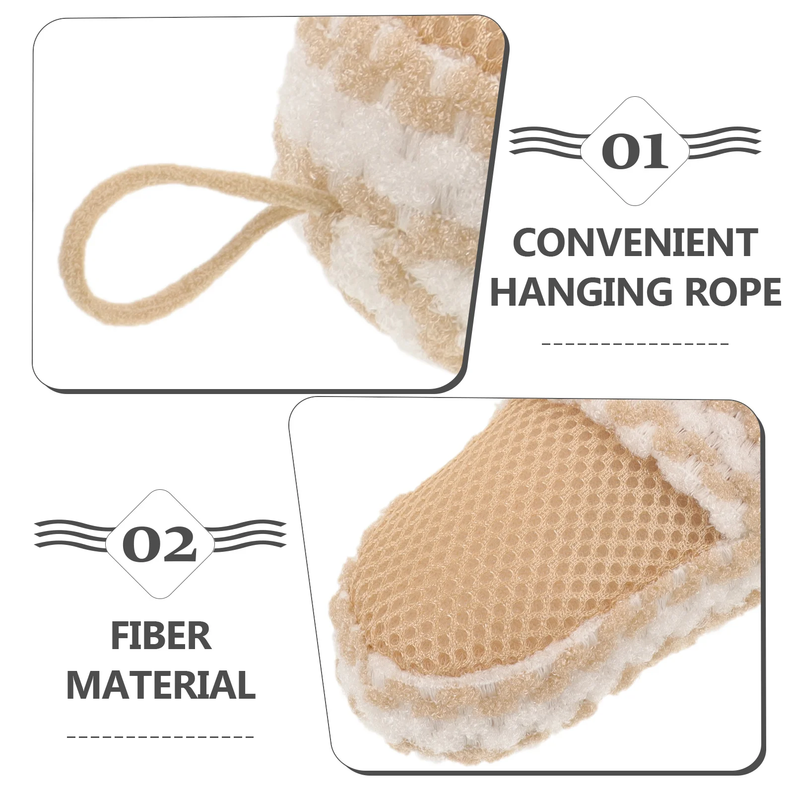 

Exfoliating Bath Shower Scrubber Slipper Design Body Wash Scrubber for Adults and Soft Touch Deep Clean Bubbles Generator