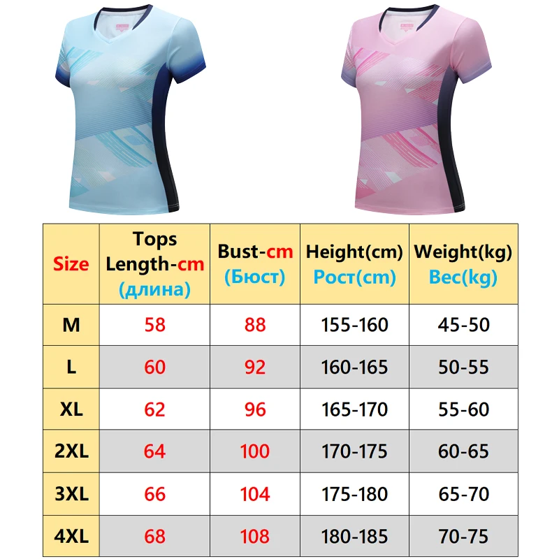 Badminton Shirt Women New Sportswear Quick Dry Breathable Table Tennis 3D Clothes Team Game Short Sleeve Woman Sports Uniform