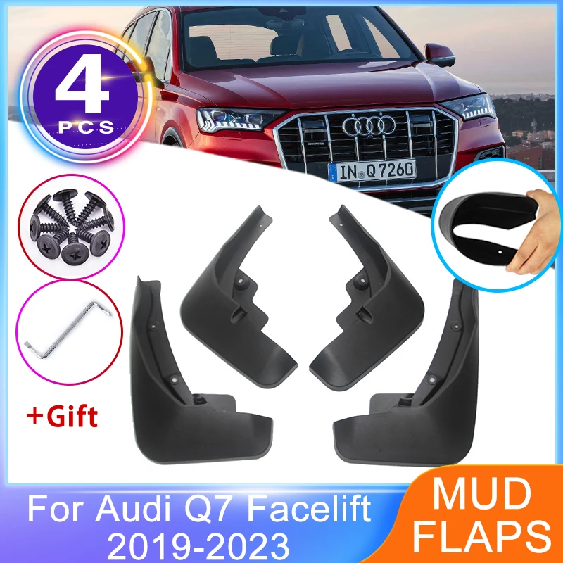 

Брызговики для Audi Q7 Facelift 2019 2020 2021 2022 2023, передние и задние брызговики, брызговики, брызговики, аксессуары для стайлинга автомобилей