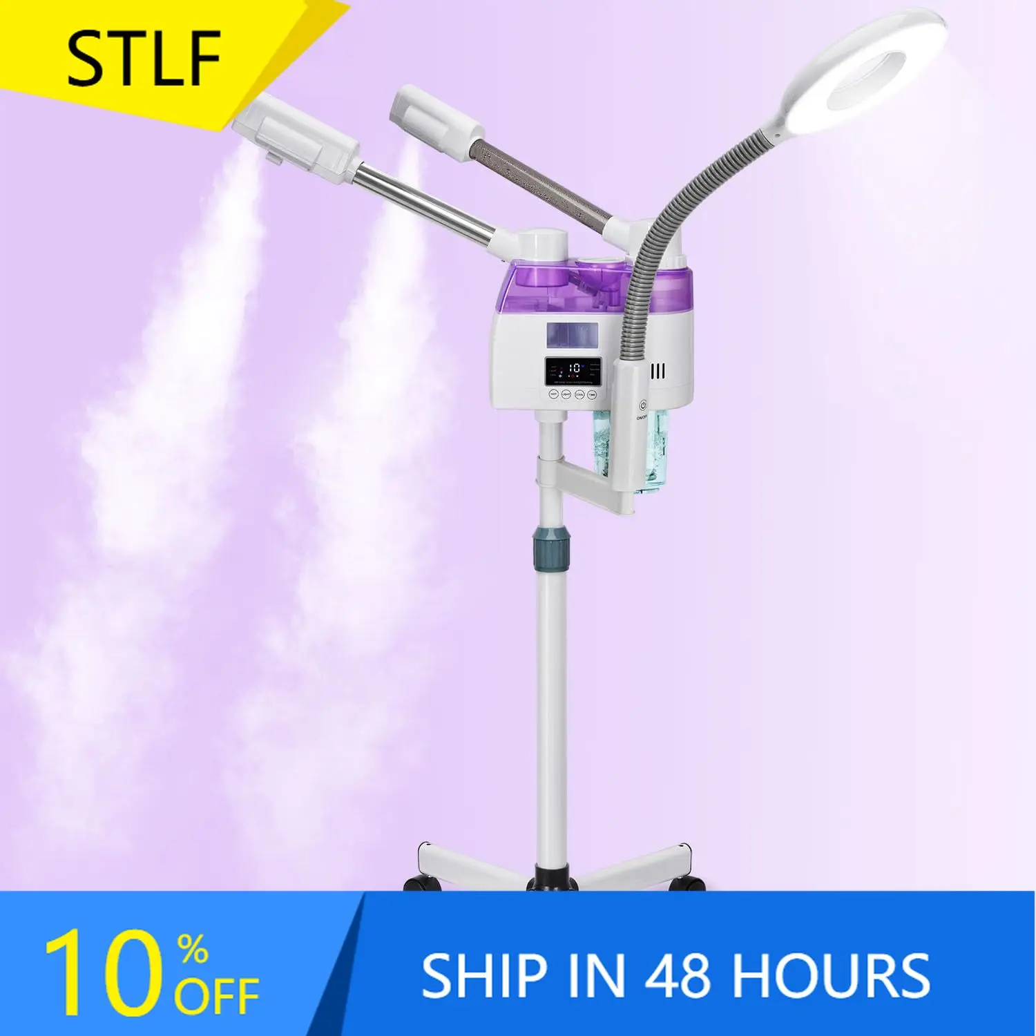 

STLF3 in 1 Hot Cold Facial Steamer with Magnifying Lamp Factory Price for Eye Care Available in US EU UK IT ZA CN Plugs