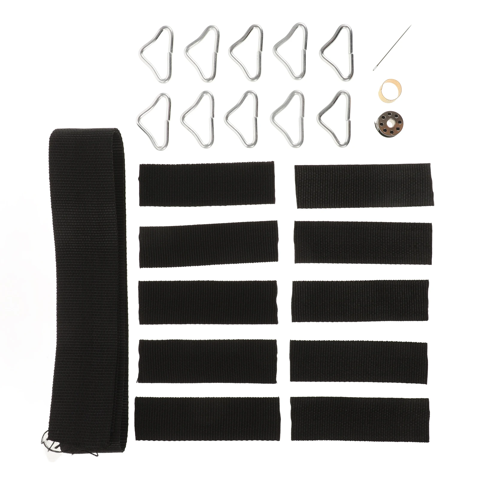 Kit de reparo de cama de balanço para crianças, substituição de poliéster, trampolim substituível, fivela triangular