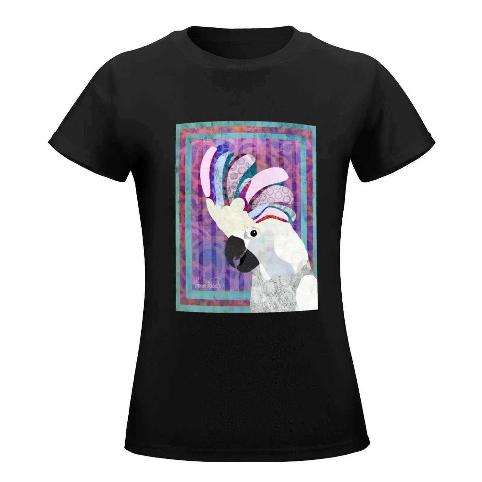 Collage Umbrella Cockatoo T-Shirt oversized Female clothing shirts graphic tees t-shirts for Women pack