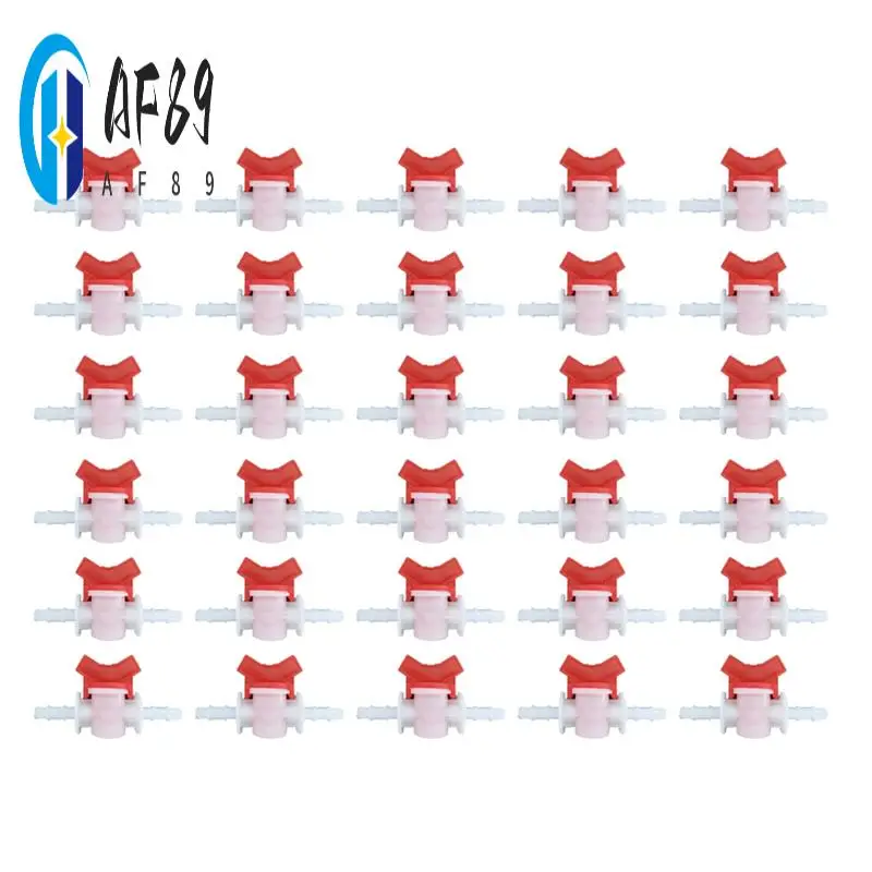 

AF89-30PCS Drip Irrigation Switch Valve, Barbed Hose ID Ball Valve For Drip Irrigation Hoses Agricultura Garden