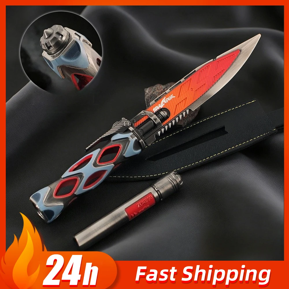 

22cm Arena Breakout Game Peripheral Cavity Tactical Knife Holster Style Detachable weapons Model Desktop Ornament Boy Toy Gift