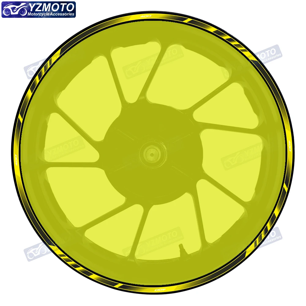 

For NINJA400 NINJA 400 Motorcycle 17 Inch Front And Rear Wheel Hub Sticker Decal Reflective Waterproof Rim Stickers Decorate