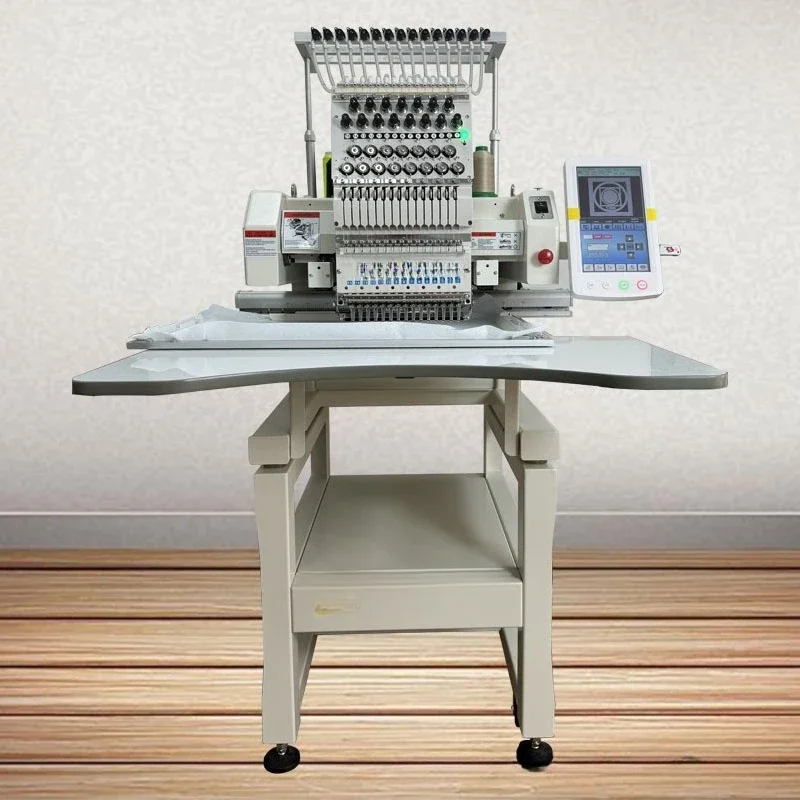 Single head automatic computer embroidery machine clothing leather LOGO mechanical embroidery machine