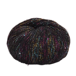 Lace Mohair Yarn with Sequins, Crochet Knitting Loop Thread, Shiny Glitter, DIY Sweater,  150g, 50G*3Balls