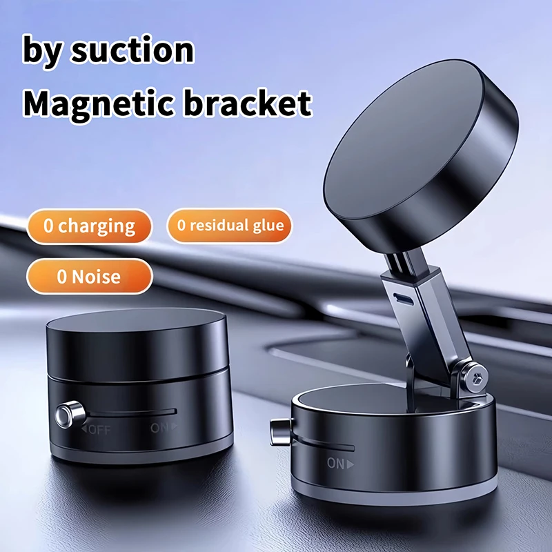 1Set Vacuum Suction Cup Holder Magnetic Car Foldable Mobile Phone Holder For Phone/ Android DIY Accessories