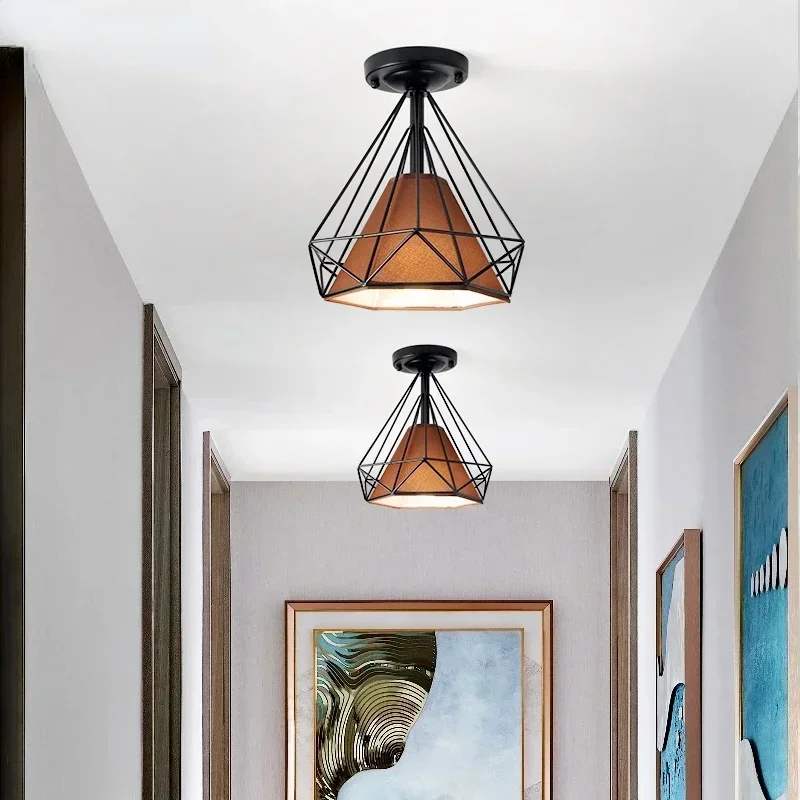 

Nordic Simple LED Chandelier Light Gold Black Coffee Modern Iron Lamp for Living Room Loft Study Aisle Corridor Indoor Lighting